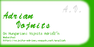 adrian vojnits business card